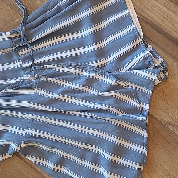 Blue Wrap Romper M Hollister Short Summer - Picture 3 of 7